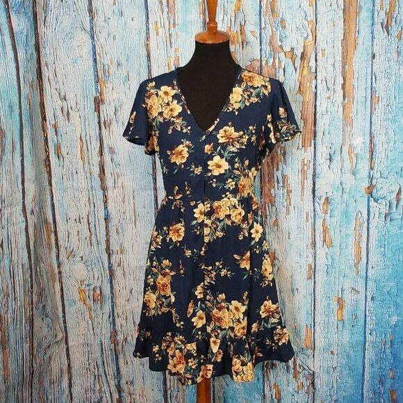XHILARATION Button Front Dress - Picture 1 of 13